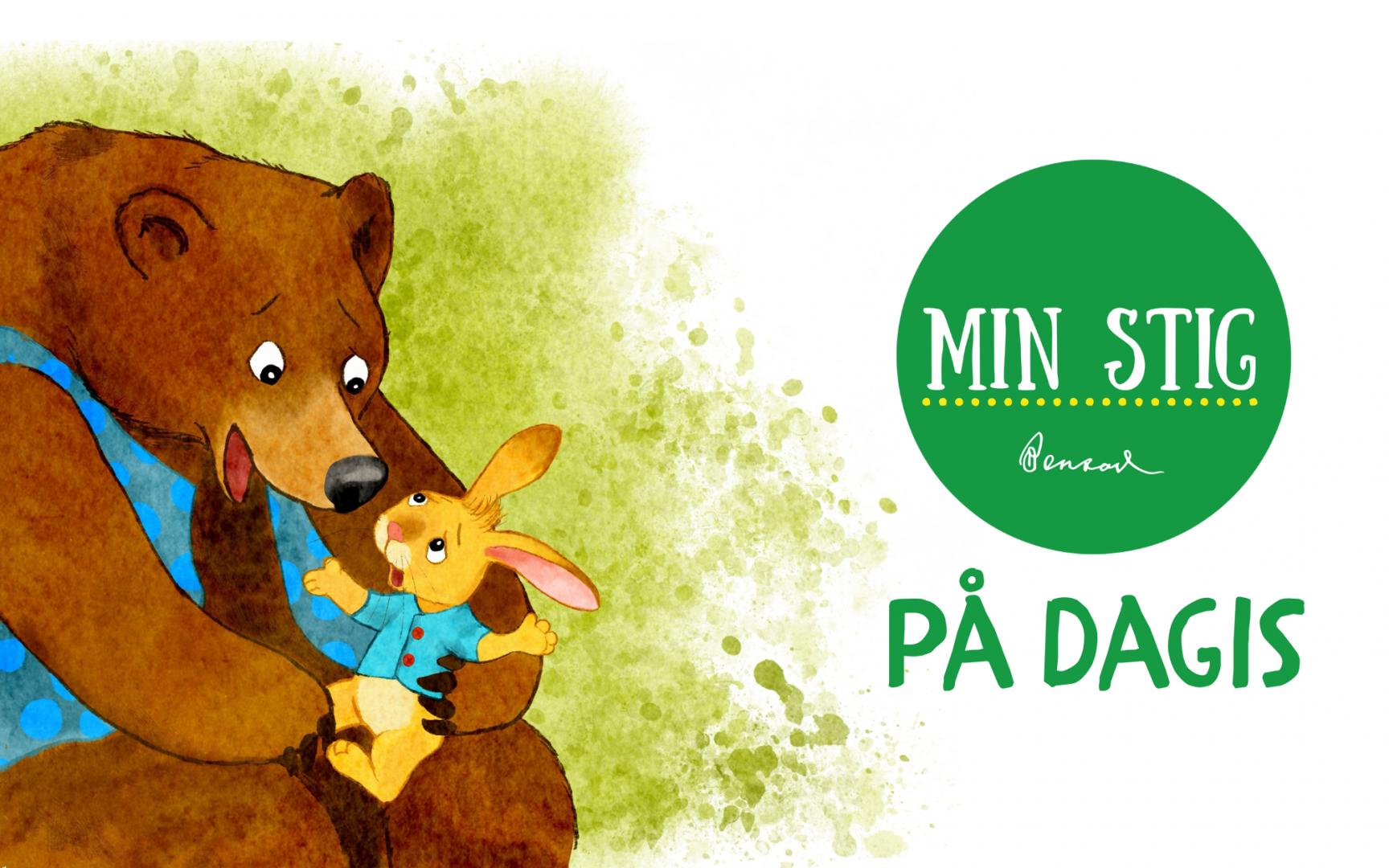 Kaninen Mauritz i björnen Nalles famn